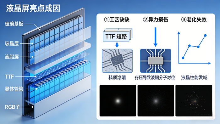 为什么液晶屏会有亮点？